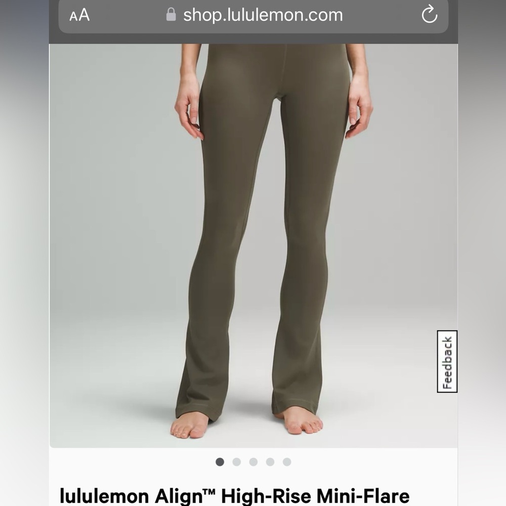lululemon athletica Align High-Rise Mini-Flare Pants in Olive